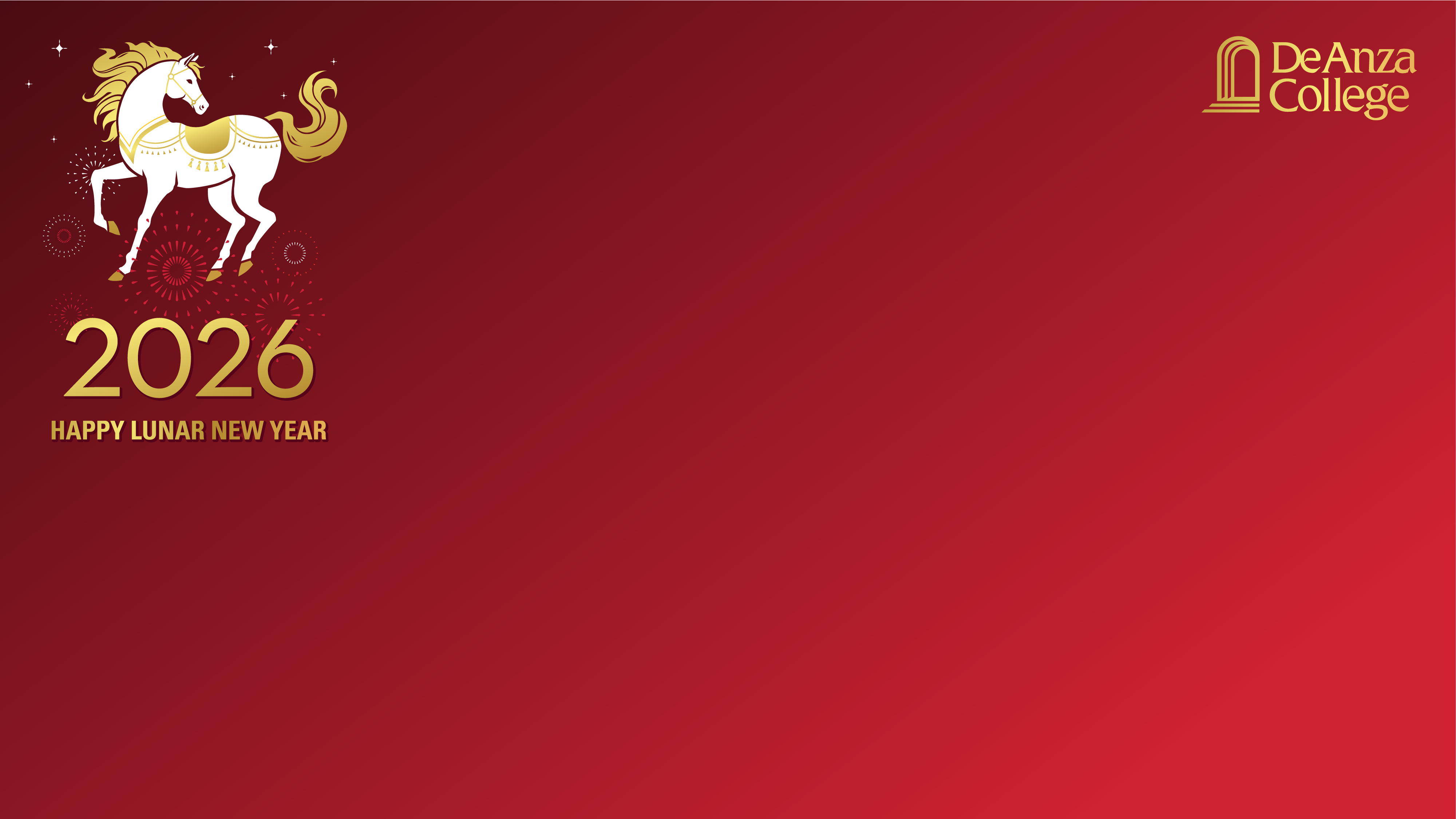 red and black gradient background with dancing horse