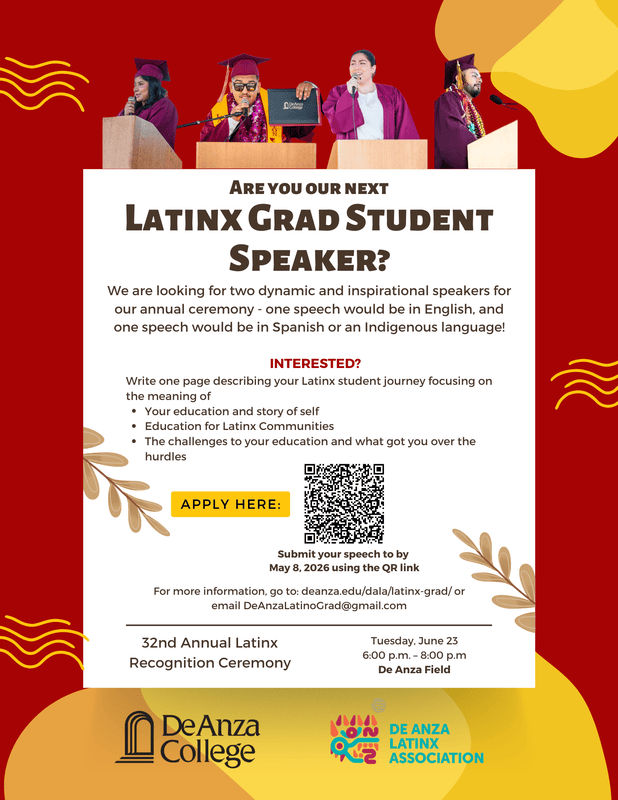 2025 Latinx Grad Speaker Flyer