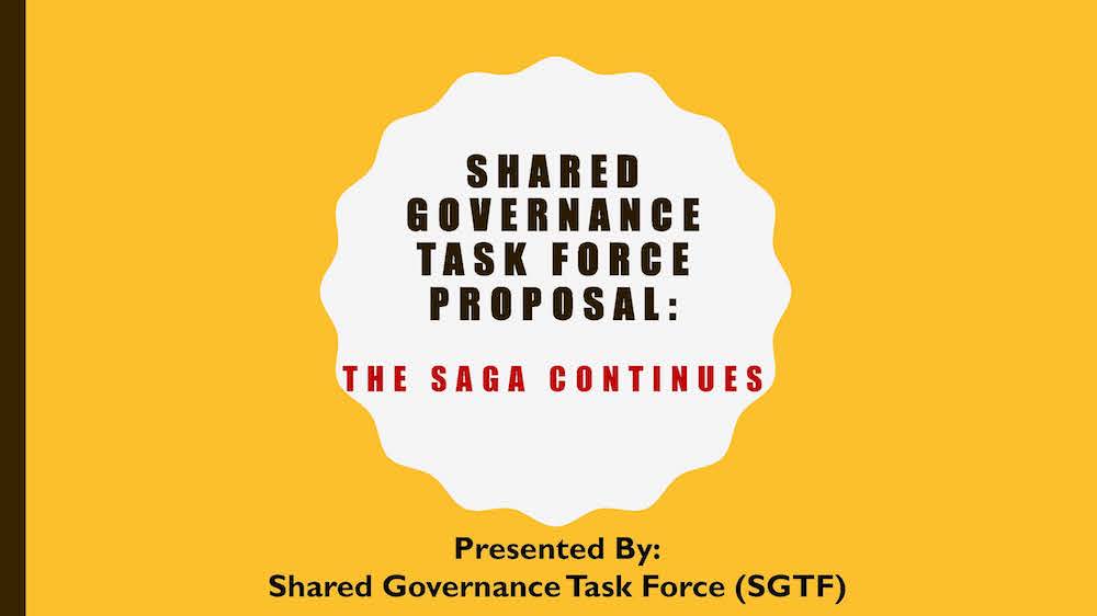 Shared Governance Task Force proposal version 7 cover