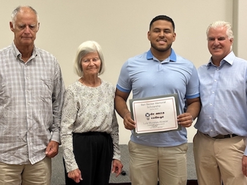 auto tech student with family