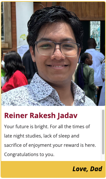 Congrats Card: Reiner Rakesh Jadav