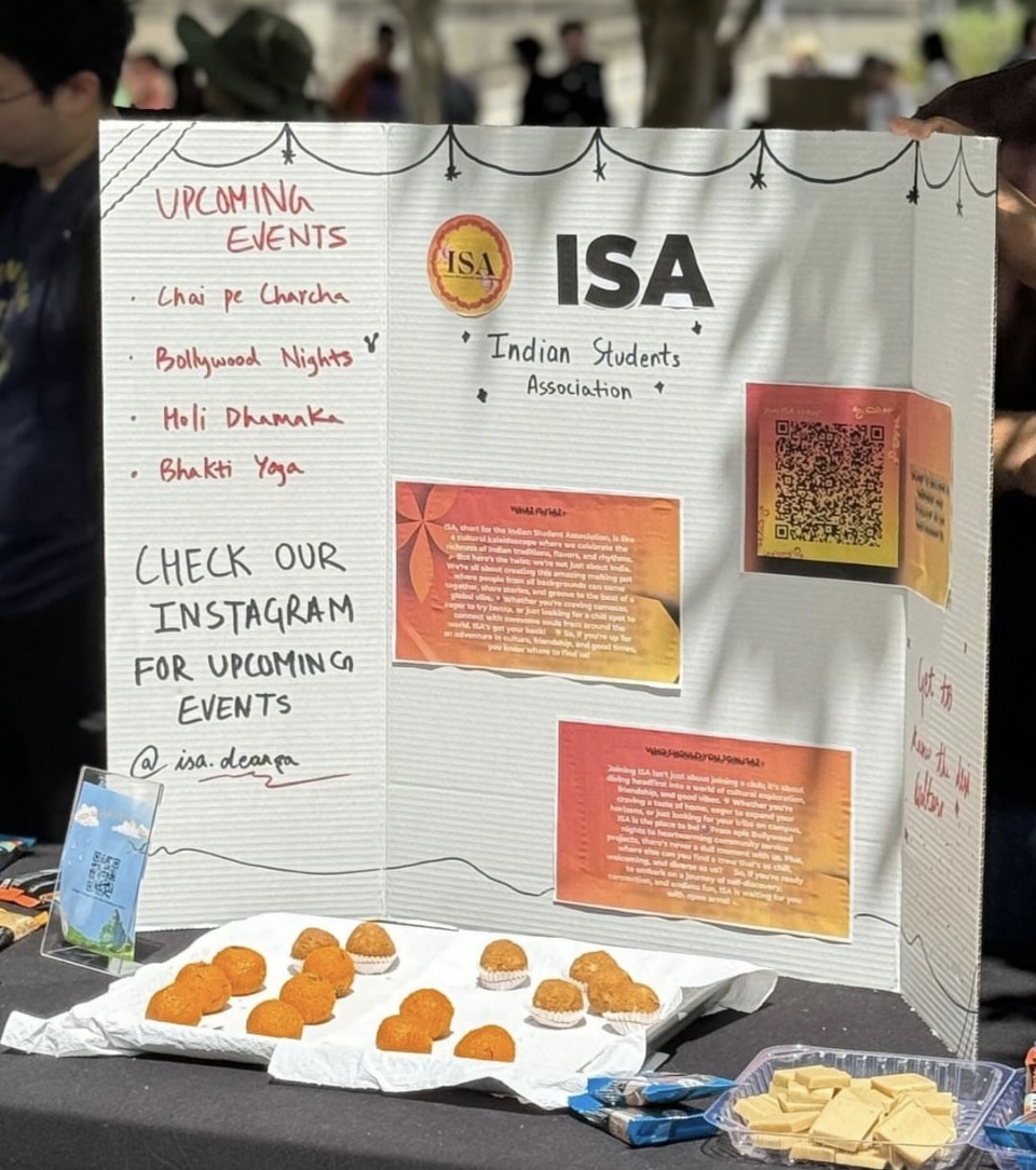 ISA poster and snacks